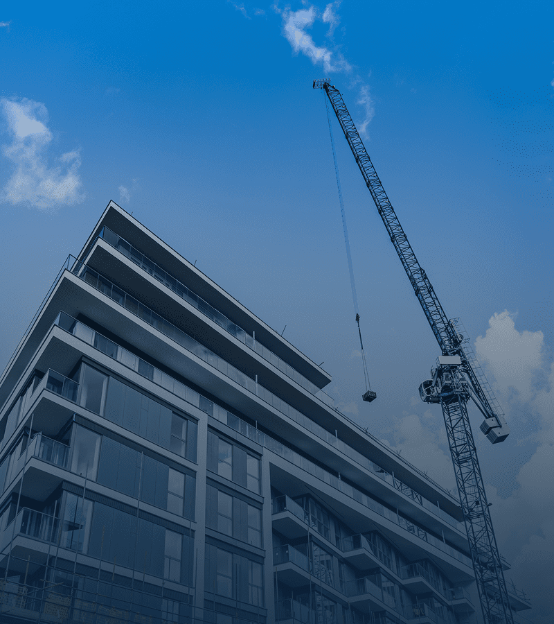 Urban development with blue sky