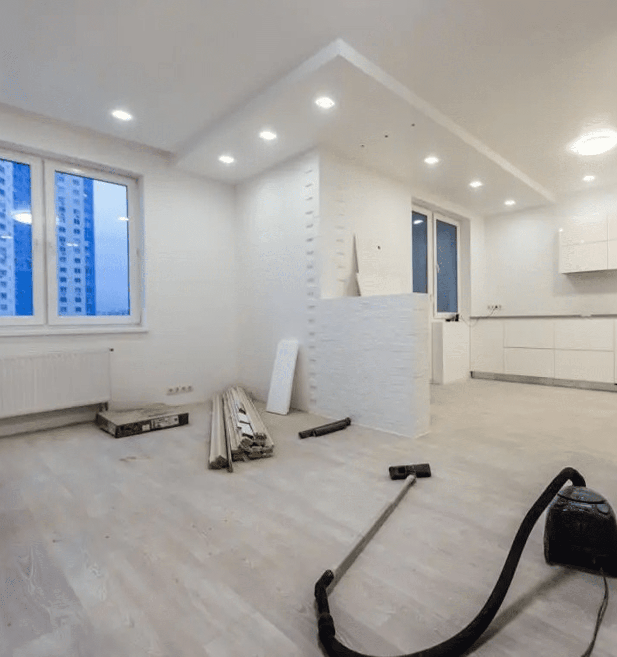 Modern apartment under renovation