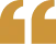 Quotation mark symbol in gold